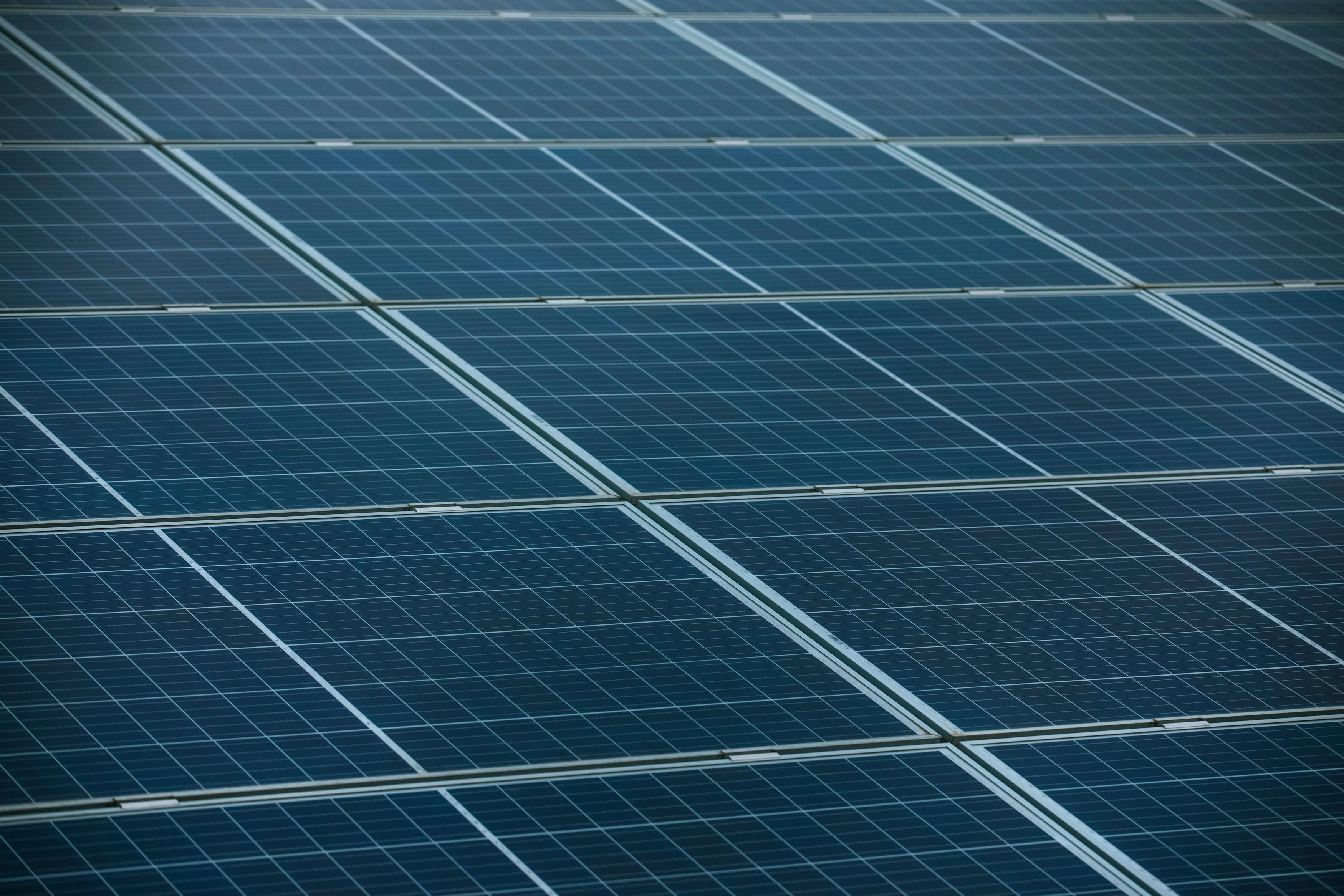 Solar panels, representing advancing materials science